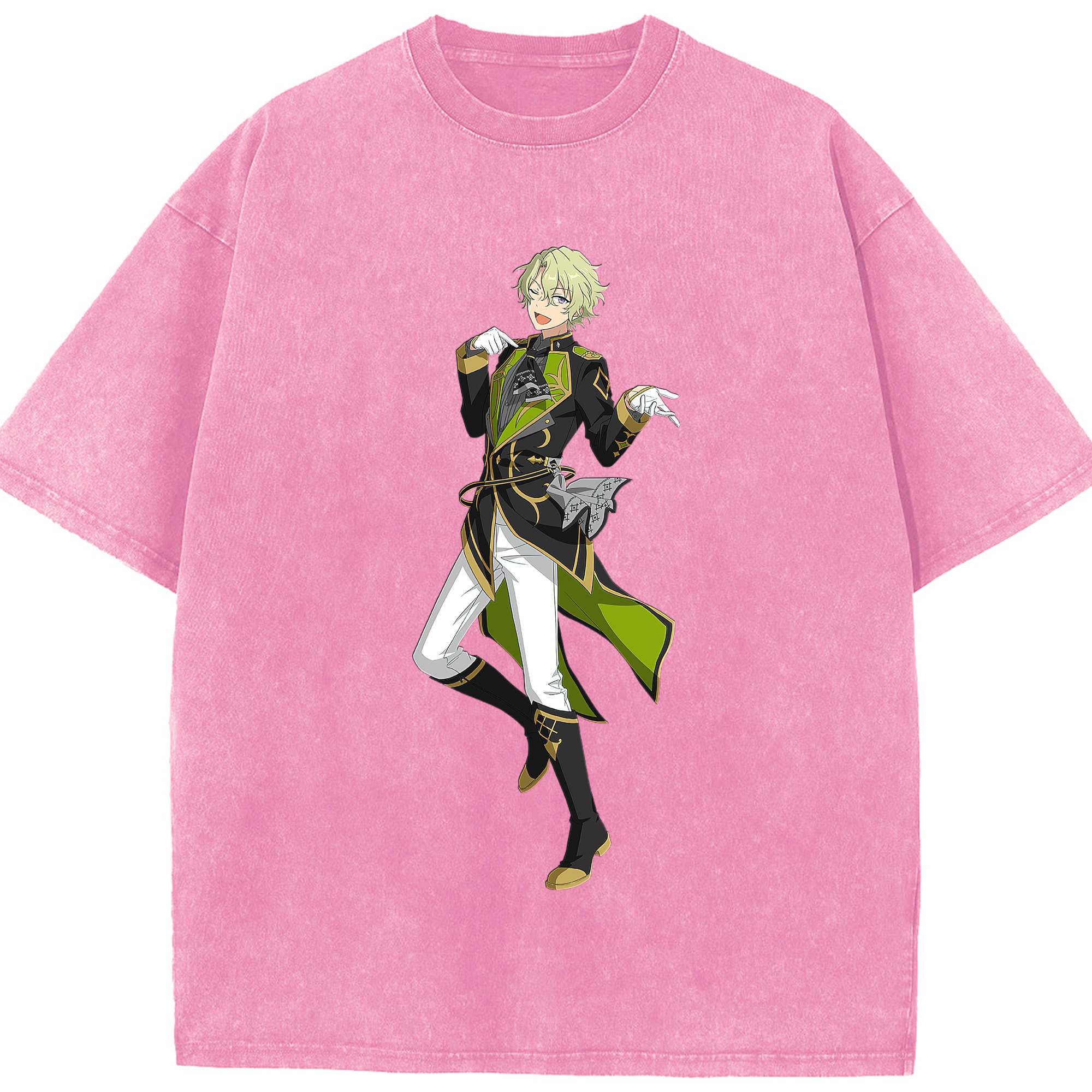 （画像用） あんさんぶるスターズ! Ensemble Stars 綿100% ヴィンテージ風 半袖Tシャツ（フロントプリント）